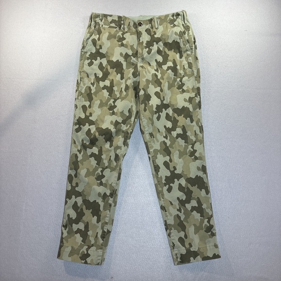 GAP Pants - GAP Girlfriend Khaki Pants Womens Sz 12 Camo High Rise Straight Casual Military